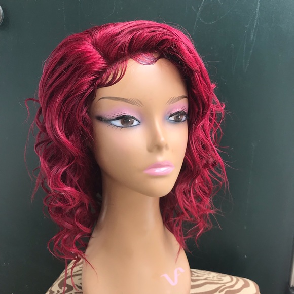 Accessories - Red curly human hair wig